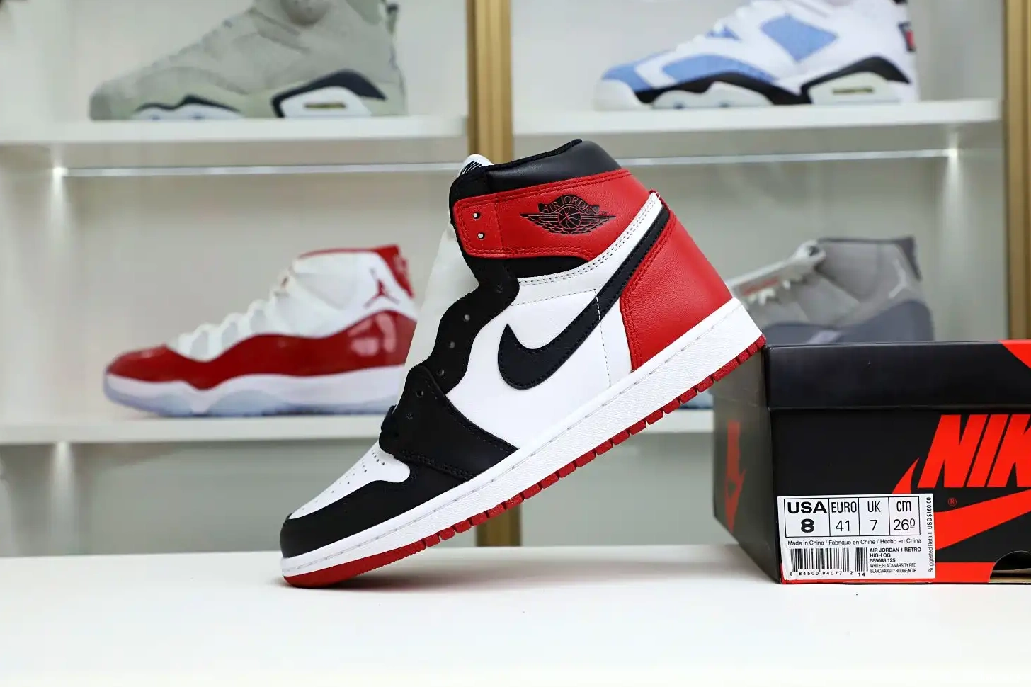 Air Jordan Retro 1 (2016) Kimikick Black Toe 0530